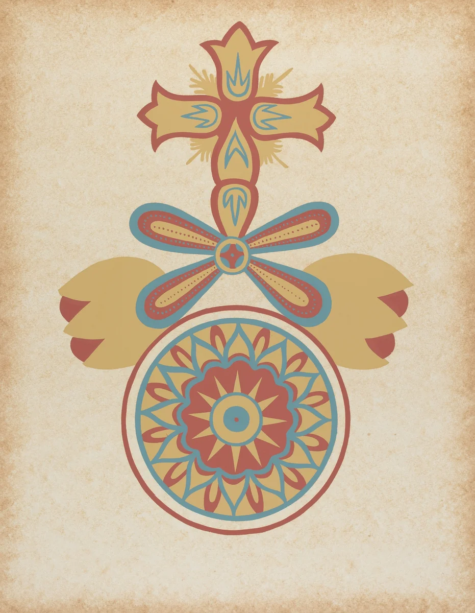 Santa Barbara Mission Doorway Design from the portfolio "Decorative Art of Spanish California" by American 20th Century, index of american design, 1935-1942