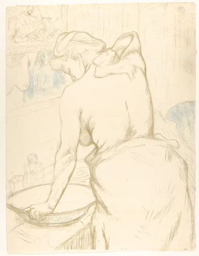 Washing by Henri de Toulouse-Lautrec, print, 1896