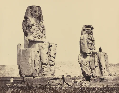 The Statues of the Plain, Thebes by Francis Frith, photograph, 1858