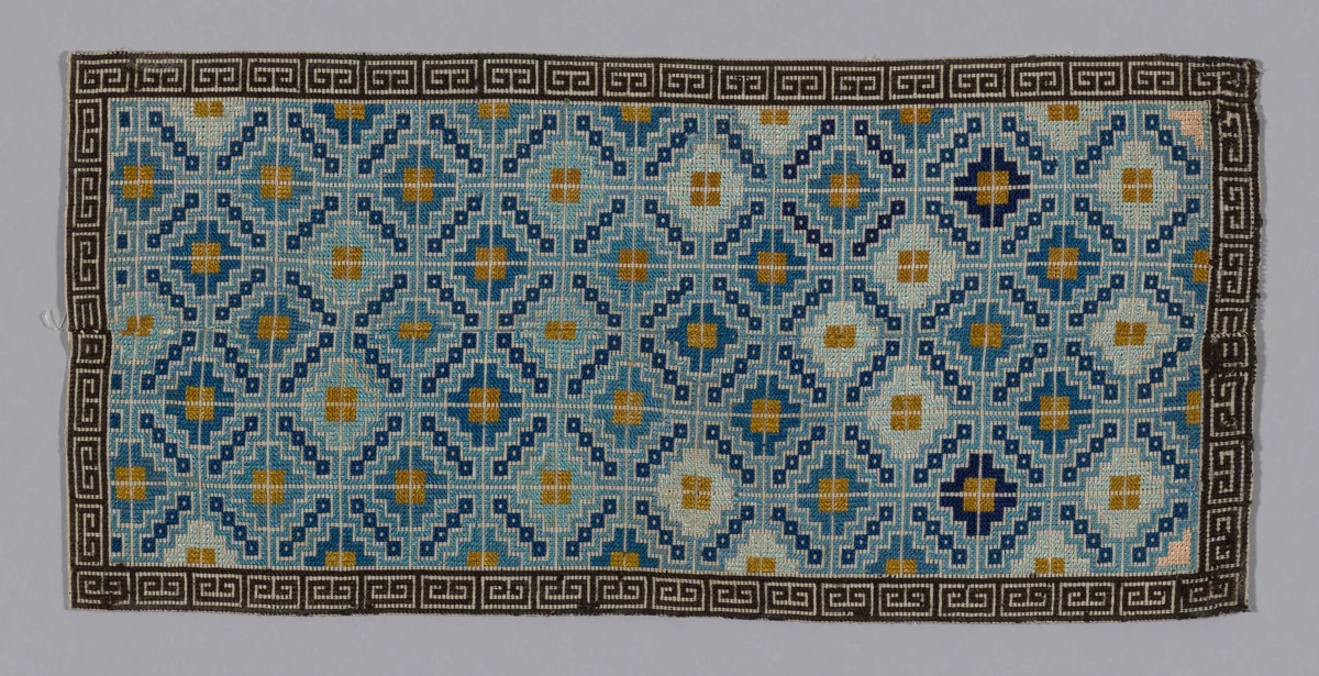 Bands (joined, from Woman's Trousers or Robe) by China, textile, 1875-1900