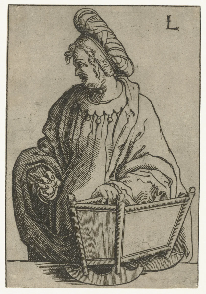 De sibylle van Samos by anonymous, print, 1528-1583