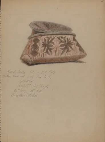 Basket by Vincent Burzy, index of american design, 1935