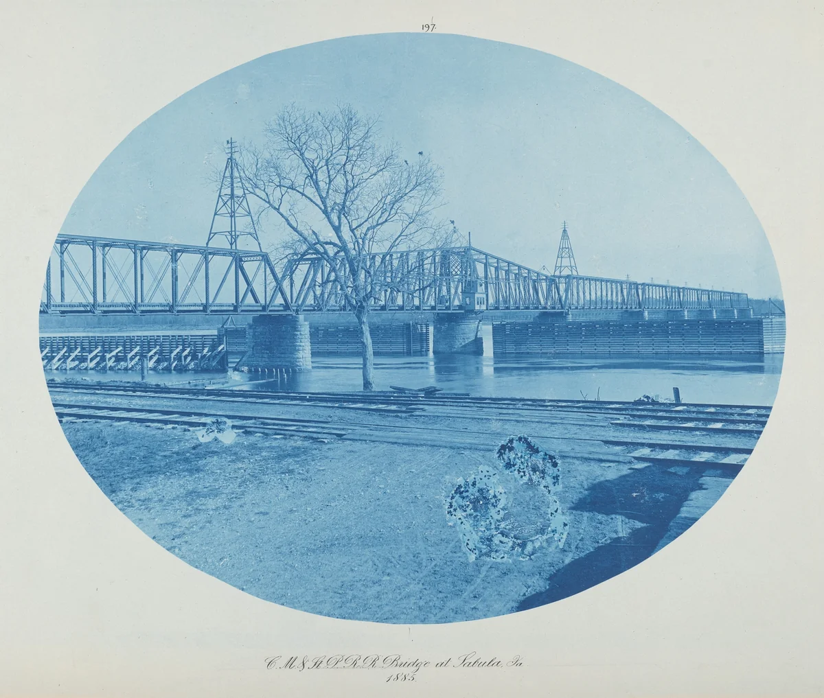C.M. & St. P. RR Bridge at Sabula, Ia. by Henry Peter Bosse, photograph, 1885