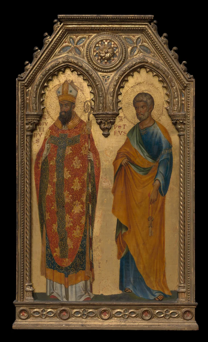Saints Augustine and Peter by Paolo Veneziano, painting, 1345-1355
