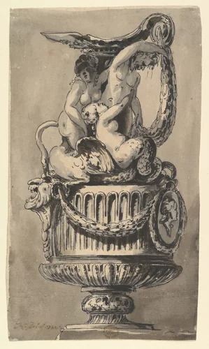Design for a Ewer by Jean Charles Delafosse, drawing, 1734-1791