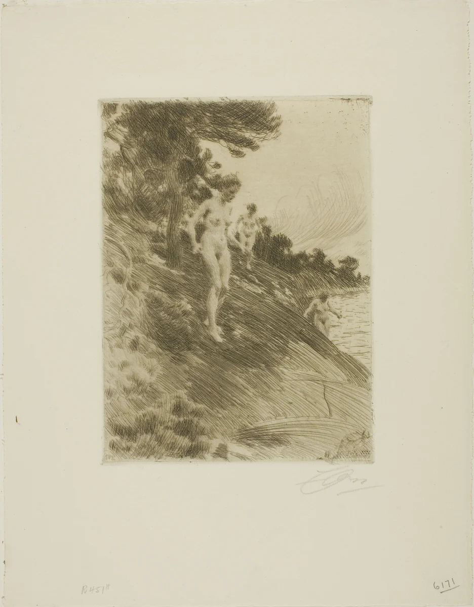 Frightened by Anders Zorn, print, 1912