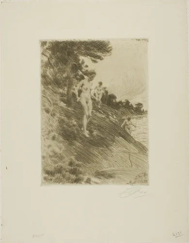 Frightened by Anders Zorn, print, 1912