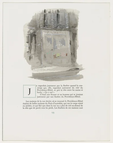 Headpiece (page 195) from Mille Regrets (A Thousand Regrets) by Christian Bérard, illustrated book, 1947