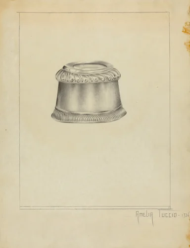 Silver Salt Trencher by Amelia Tuccio, index of american design, 1936