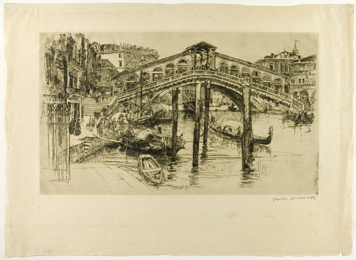 The Rialto, Venice by Frank Duveneck, print, 1883