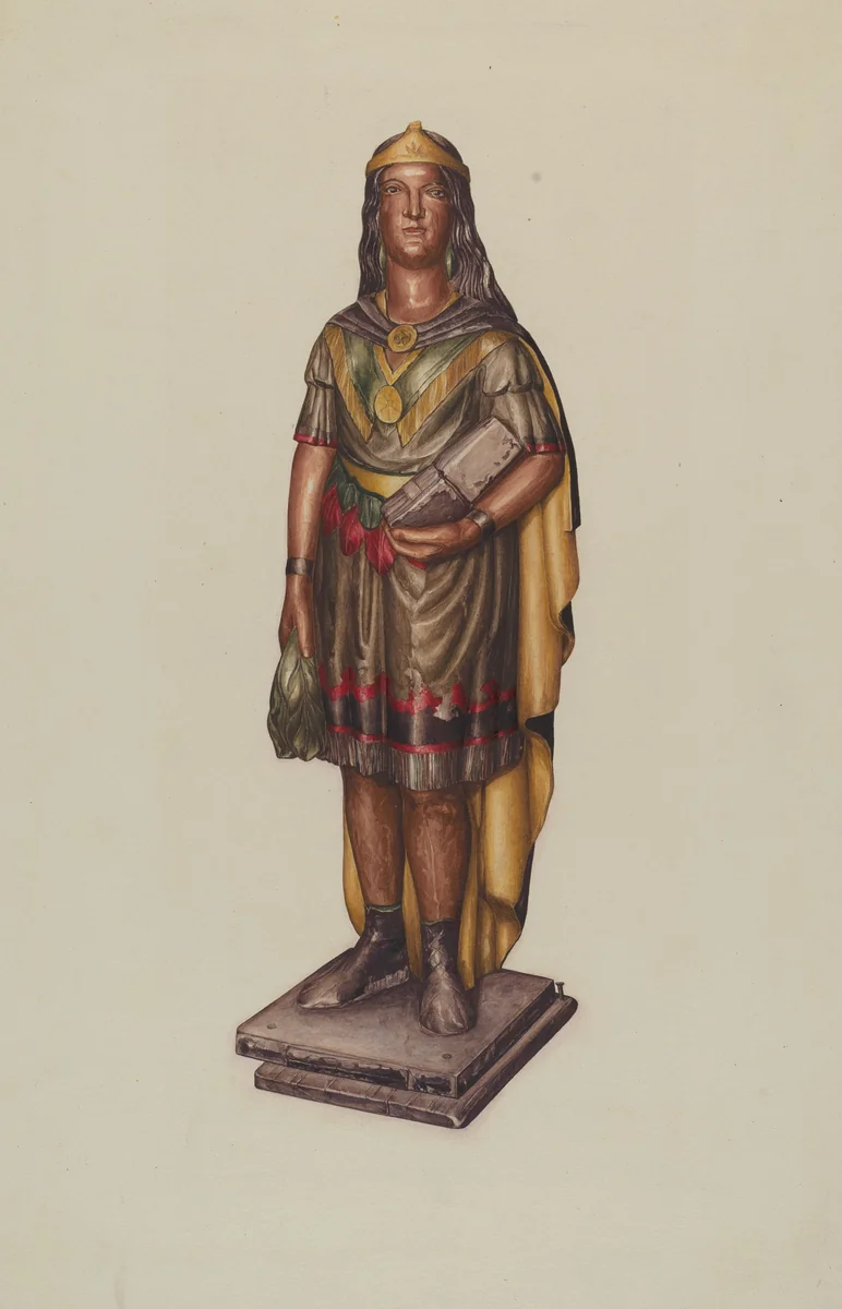 Indian Figure by American 20th Century, index of american design, 1935-1942