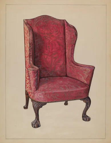Wing Chair by M. Rosenshield-von-Paulin, index of american design, 1936