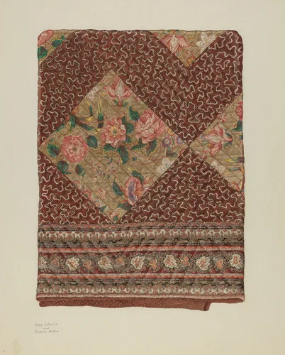 Bedspread by Mae Clarke; Sylvia Dezon, index of american design, 1940