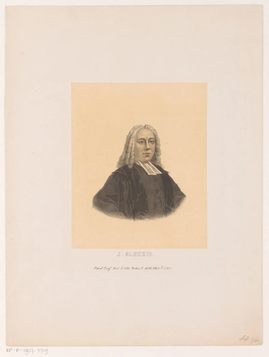 Portret van Johannes Alberti by Leendert Springer, print, 1850