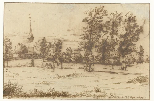Peissant by Constantijn Huygens, drawing, 1677