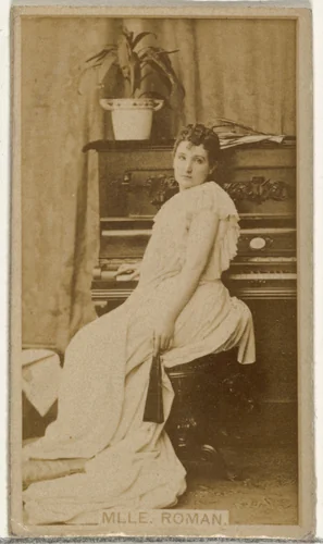Mlle. Roman, from the Actors and Actresses series (N145-8) issued by Duke Sons & Co. to promote Duke Cigarettes by W. Duke, Sons & Co., photograph, 1890-1895