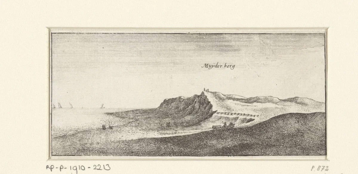 Landschap met gezicht op Muiderberg by Wenceslaus Hollar, print, 1625-1677