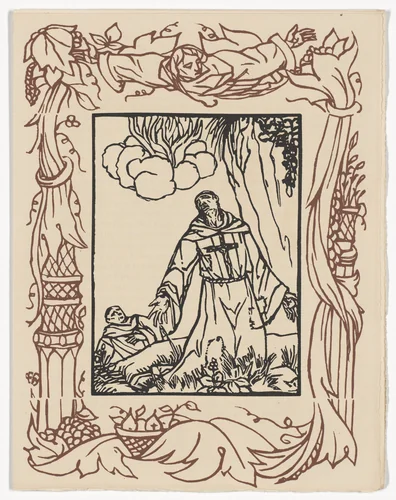 Plate (page 337) from Les Petites Fleurs de St. François (The Little Flowers of St. Francis) by Émile Bernard, illustrated book, 1928