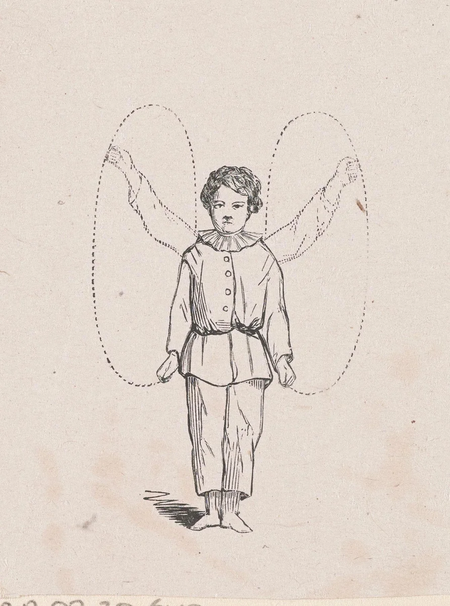 Jongen zijn armen zwaaiend by Isaac Weissenbruch, print, 1836-1912