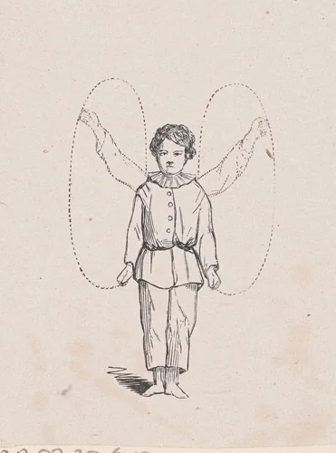 Jongen zijn armen zwaaiend by Isaac Weissenbruch, print, 1836-1912