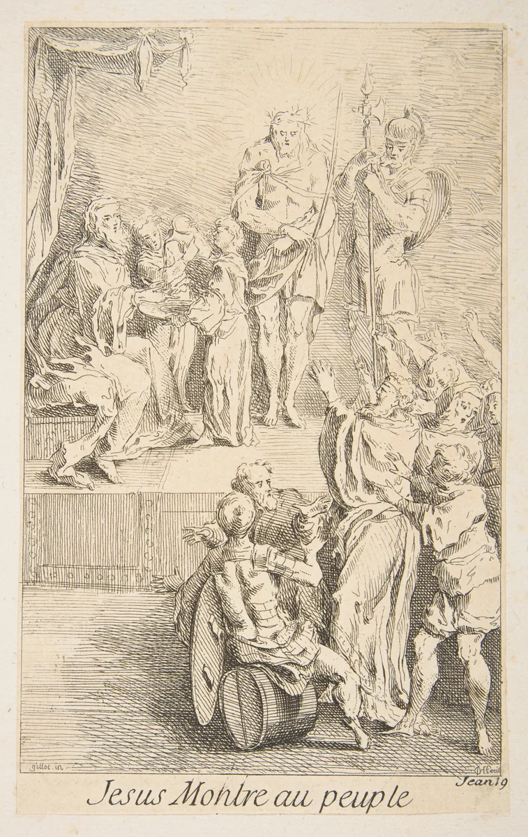 Ecce Homo by Claude Gillot, print, 1685-1722