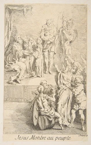 Ecce Homo by Claude Gillot, print, 1685-1722