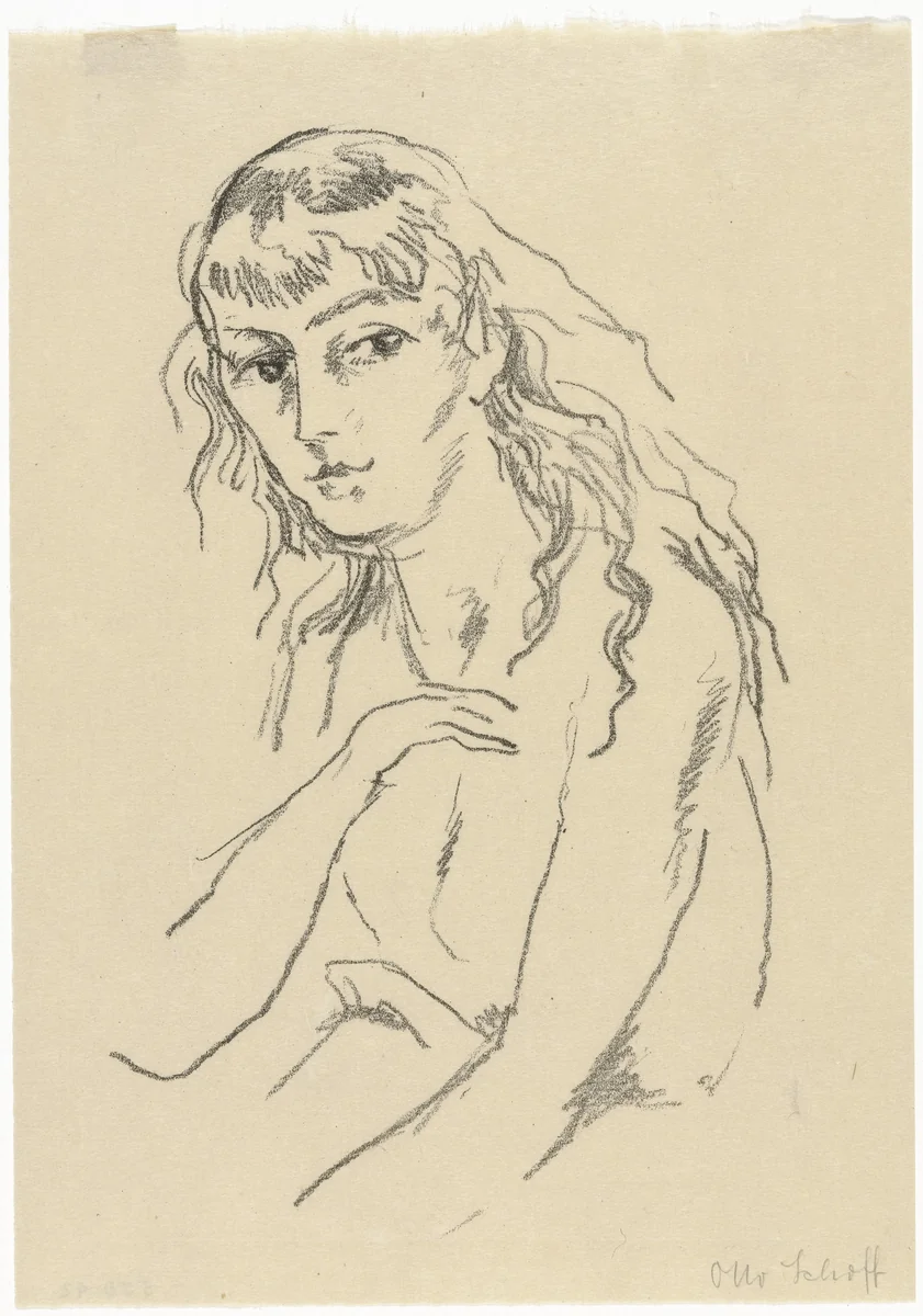 Blond Girl (Blondes Mädchen) by Otto Schoff, print