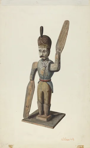 Whirligig by Luther Wenrich, index of american design, 1935-1942