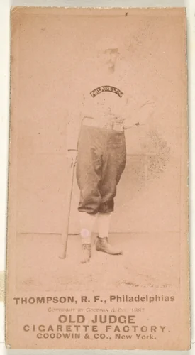 Thompson, Right Field, Philadelphia, from the Old Judge series (N172) for Old Judge Cigarettes by Goodwin & Company, photograph, 1887