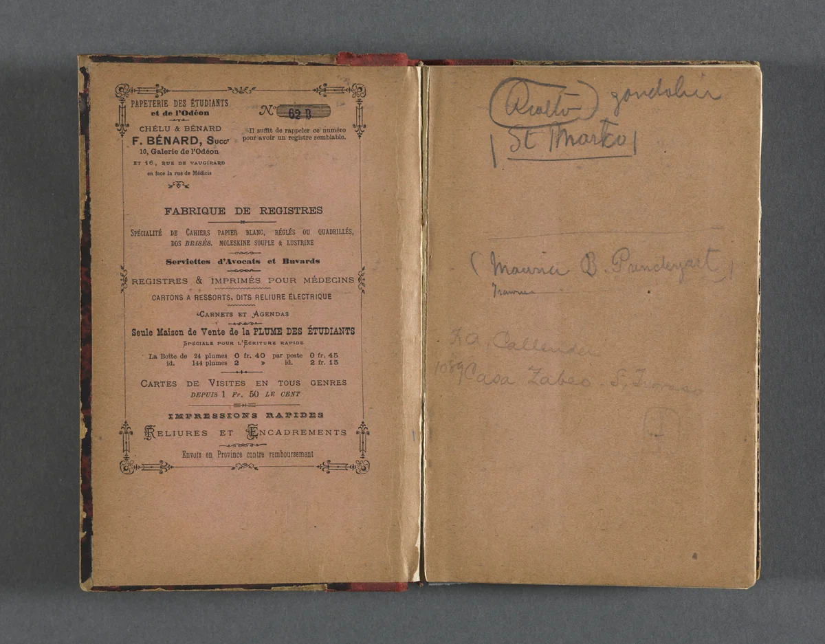 Italian Sketchbook by Maurice Prendergast, book, 1898-1899