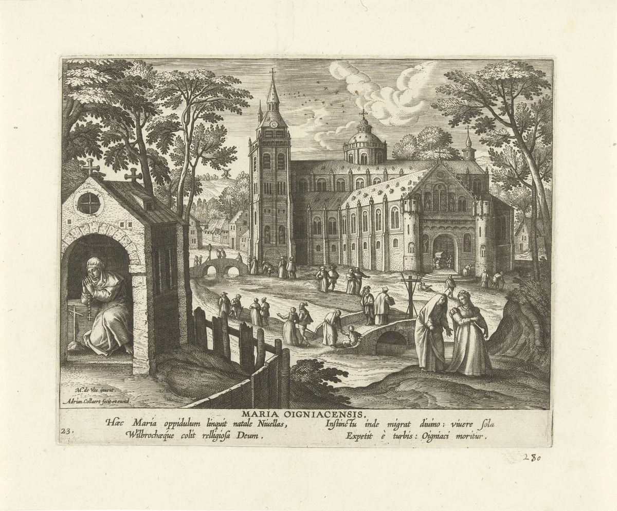 Heilige Maria van Oignies by Unknown, print, 1570-1618