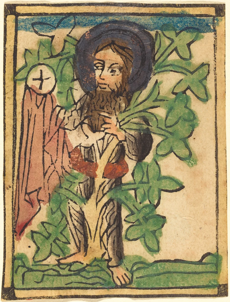 Saint Onuphrius by German 15th Century, print, 1450-1470