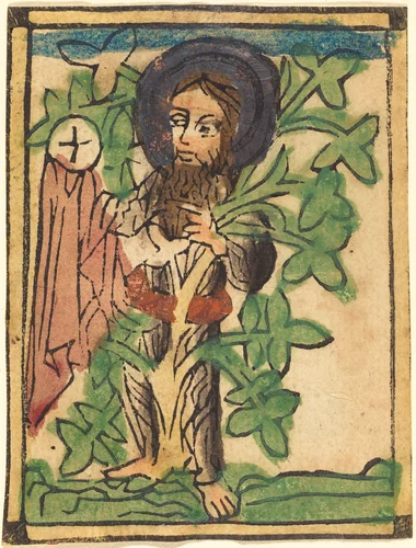 Saint Onuphrius by German 15th Century, print, 1450-1470