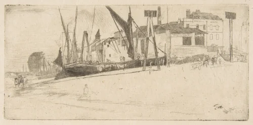 Chelsea Wharf by James McNeill Whistler, print, 1863