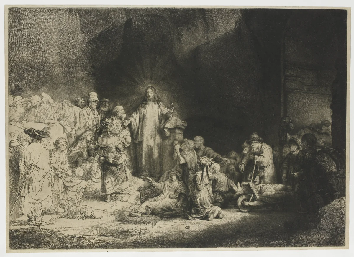 The Hundred Guilder Print by Rembrandt van Rijn, print, 1648