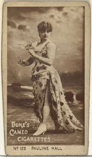 Card Number 122, Pauline Hall, from the Actors and Actresses series (N145-4) issued by Duke Sons & Co. to promote Cameo Cigarettes by W. Duke, Sons & Co., photograph, 1880-1889