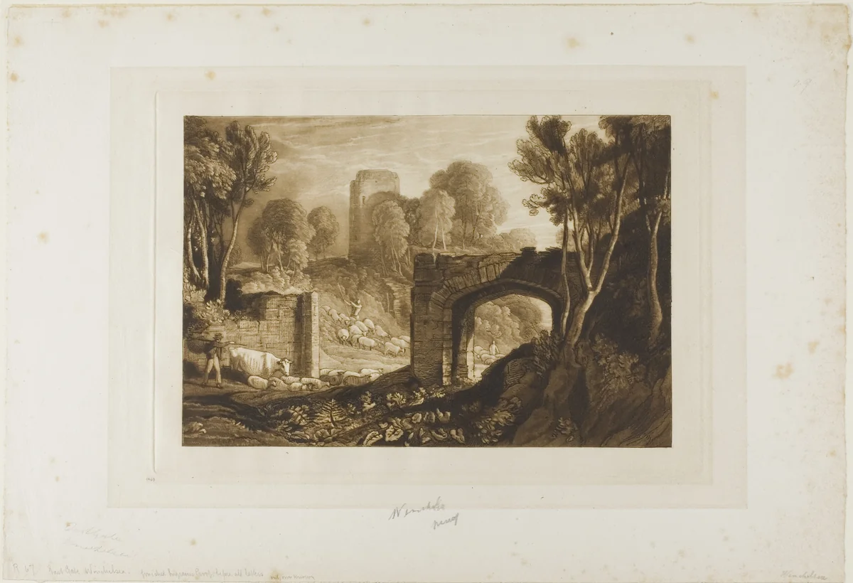 East Gate, Winchelsea, plate 67 from Liber Studiorum by Joseph Mallord William Turner, print, 1819