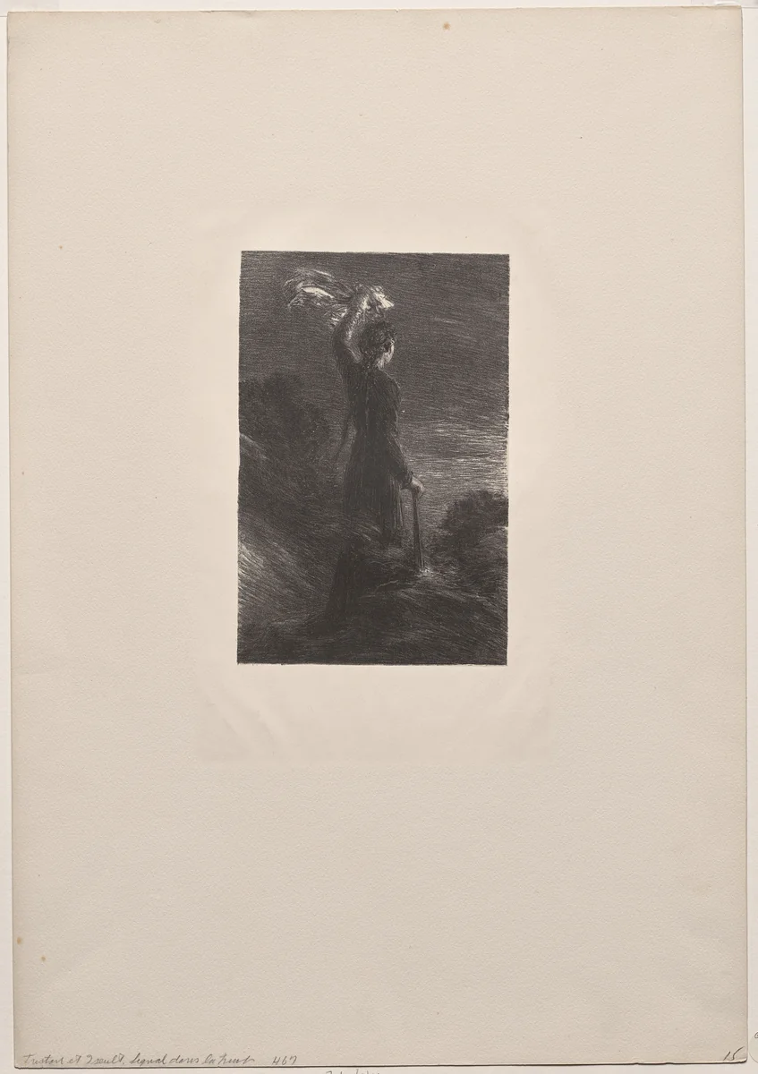 Tristan and Isolde, Act II: Signal in the Night by Henri Fantin-Latour, print, 1881-1891