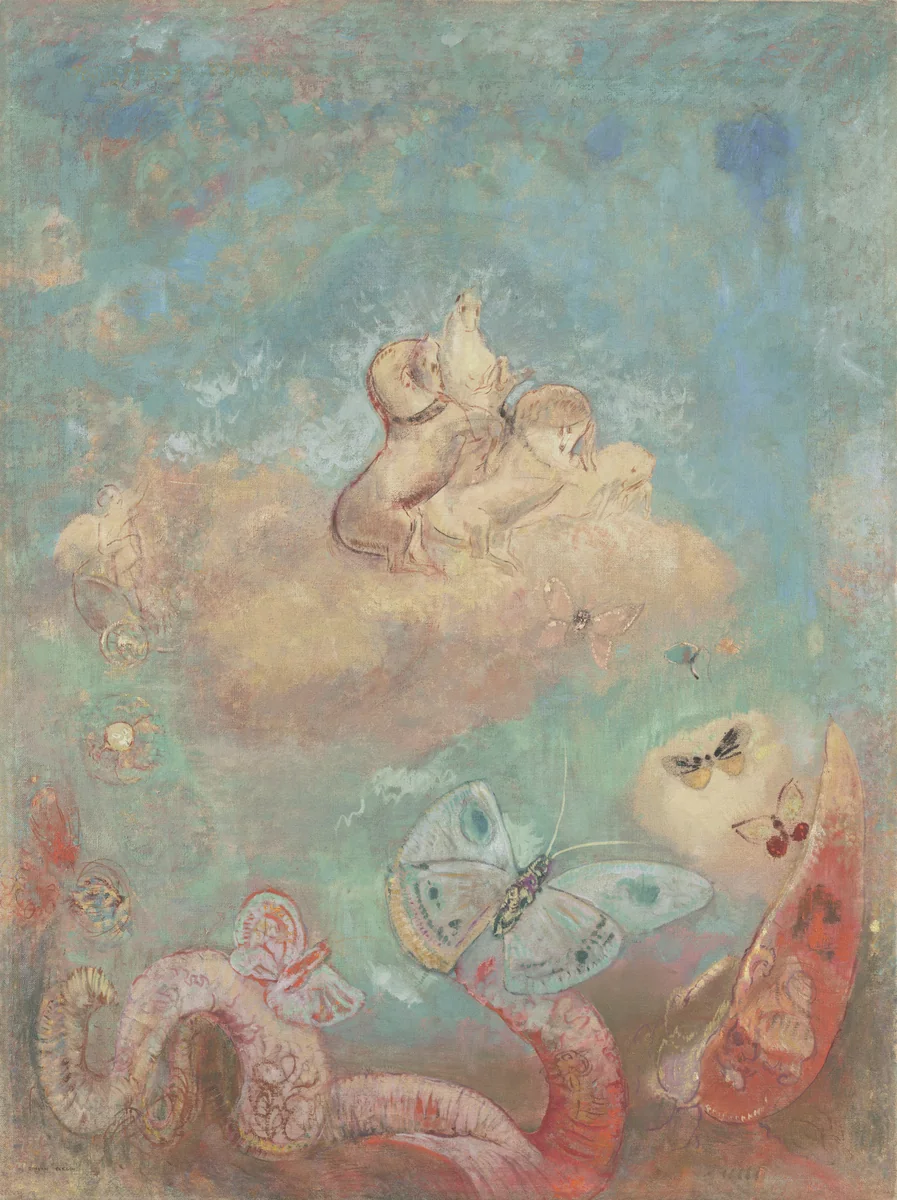 The Chariot of Apollo by Odilon Redon, painting, 1912