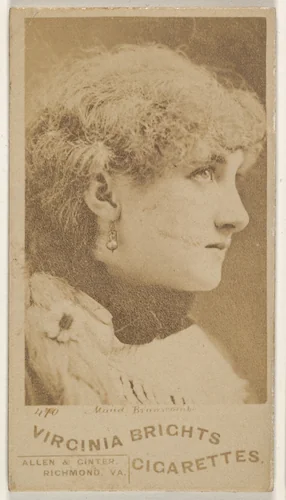 Card 470, Maud Branscombe, from the Actors and Actresses series (N45, Type 1) for Virginia Brights Cigarettes by Allen & Ginter, photograph, 1885-1891