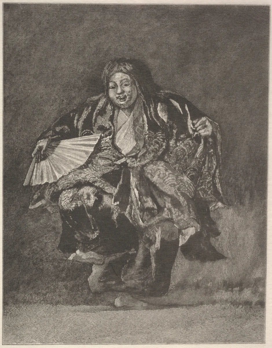 Noh Dancer by John La Farge, print, 1881-1891