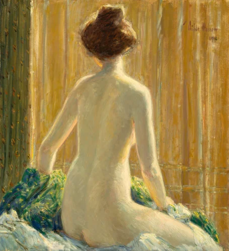 Nude Seated by Childe Hassam, painting, 1912
