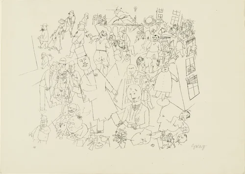 World of the Bourgeoisie (Bürgerliche Welt) from the illustrated book Ecce Homo by George Grosz, print, 1918