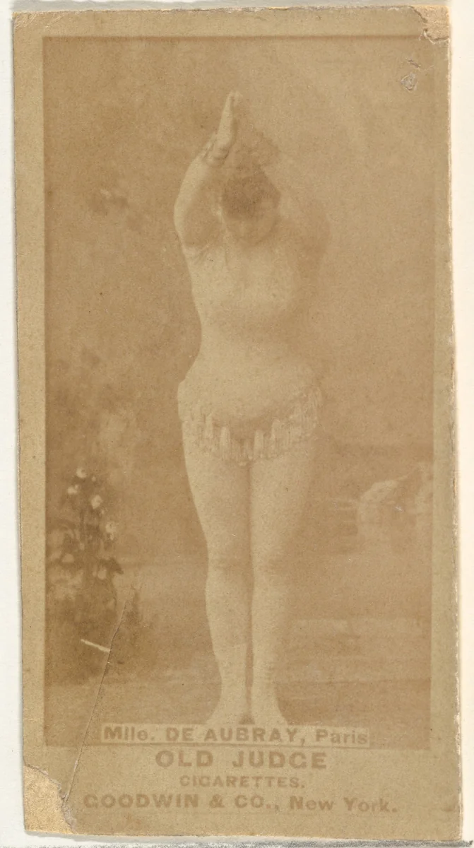 Mlle. De Aubray, Paris, from the Actors and Actresses series (N171) for Old Judge Cigarettes by Goodwin & Company, photograph, 1886-1890