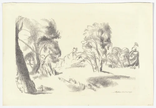 Rock Pastures by Arthur B. Davies, print, 1924