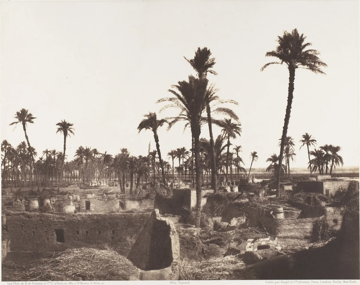 Abâzîz, Intérieure d'un Village Arabe by Félix Teynard, photograph, 1851-1852