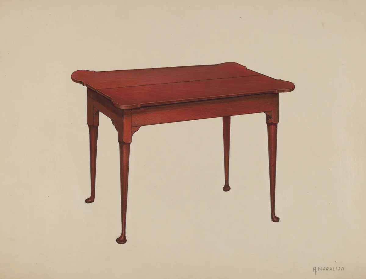 Card Table by Arsen Maralian, index of american design, 1937