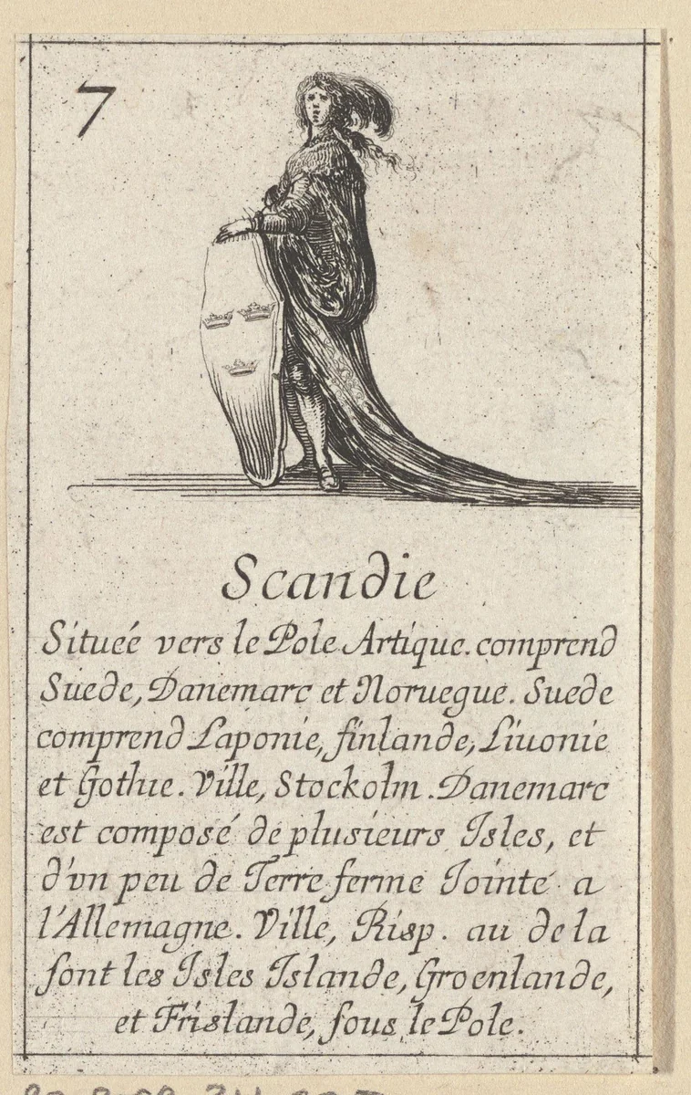 Vrouw uit Scandinavië by Stefano della Bella, print, 1620-1664