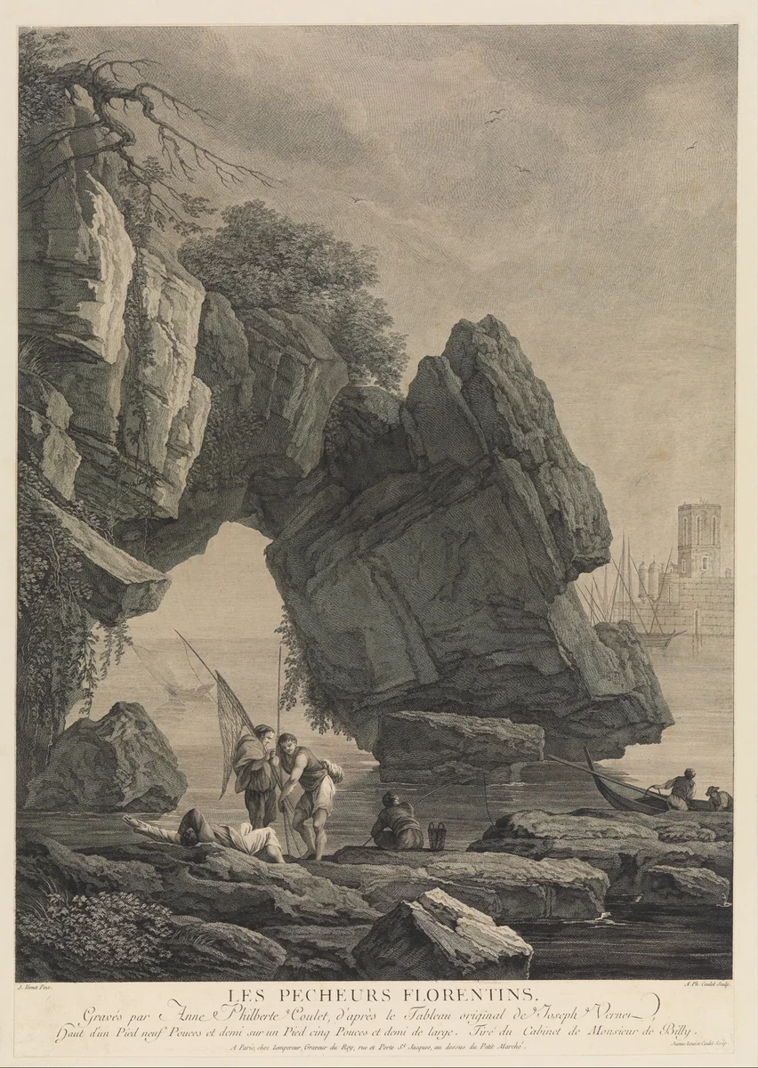 The Florentine Fishermen by Joseph Vernet, print, 1760-1780