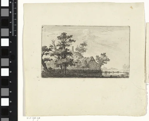 Boerderij aan het water by Hendrik Schwegman, print, 1786